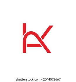 carta ak simple vector de línea geométrica