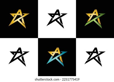 Letter AK with Star logo