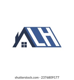 letter A,L and H good for real estate logo vector design
