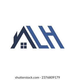 letter A,L and H good for real estate logo vector design