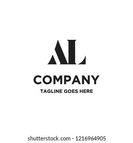 letter AL initial logo icon vector