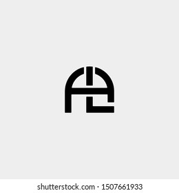 Letter AL LA A L Monogram Logo Design Minimal Icon