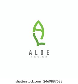 Letra AL o LA forma de hoja minimalista logo diseño concepto Ilustración vectorial