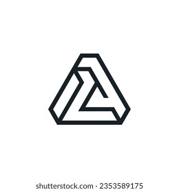 Letter AL or LA logo