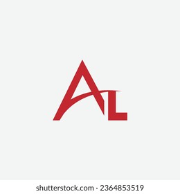 Letter AL or LA  logo simple creative modern logo design.
