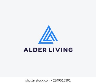 Letter AL LA Simple Monogram Logo