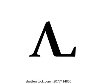 Buchstaben A oder AL Logo schwarz, modern