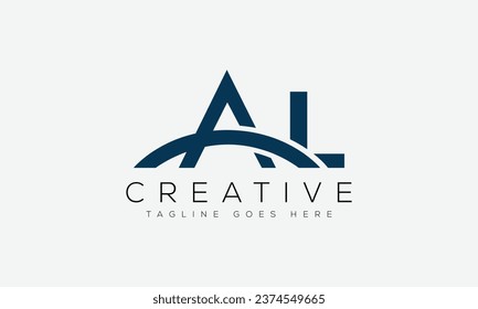 Letter AL logo design template vector illustration