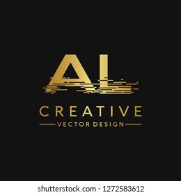 Letter AL Logo Design Vector Template