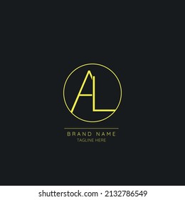 Letter AL Logo Design Vector Template