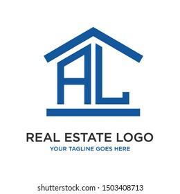 
letter AL logo of a real estate or housing company