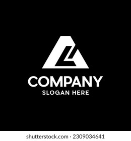 Letter AL Modern Geometric Simple Creative Logo