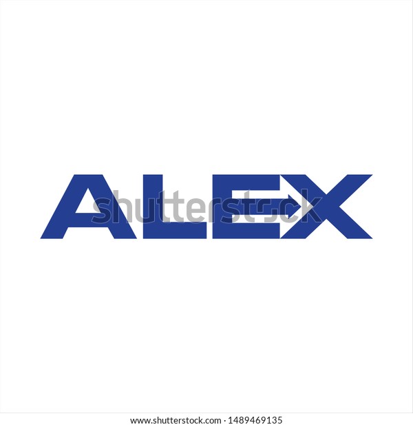 Letter Alex Logotypearrow Symbol Vector Logo Stock Vector (Royalty Free