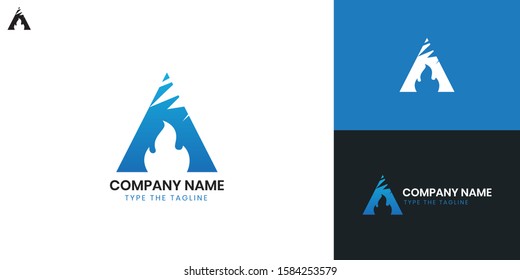 Letter A - All elements on this template are editable with vector software.