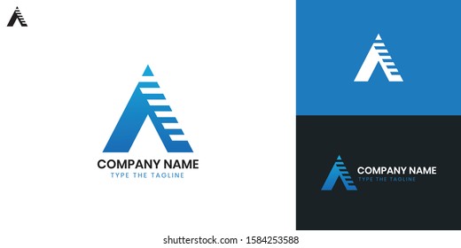 Letter A - All elements on this template are editable with vector software.