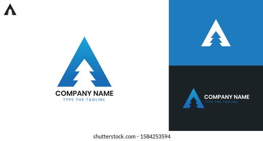 Letter A - All elements on this template are editable with vector software.