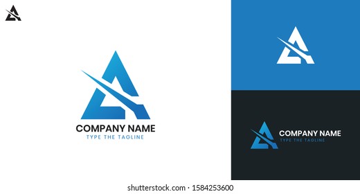 Letter A - All elements on this template are editable with vector software.