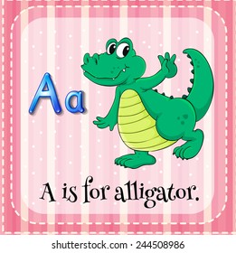 A letter A for alligator