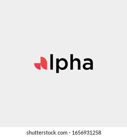 letter A Alpha Logo Simple design Vector