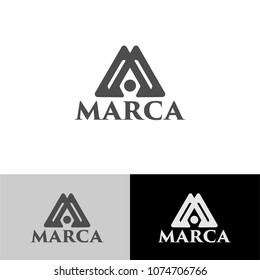 letter alpha style architecture logo with minimalist logo design vector