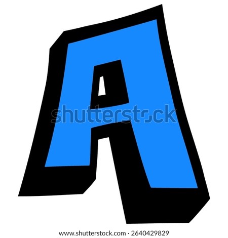 Letter A Alphabet Cartoon Blue Font Illustration Vector