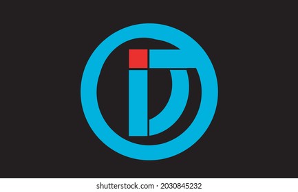 Logotipo de negocio de plantilla exclusiva de Alphabet D de carta
