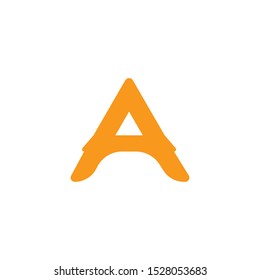 A Letter Alphabet font logo vector design