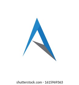 A Letter Alphabet font logo vector design