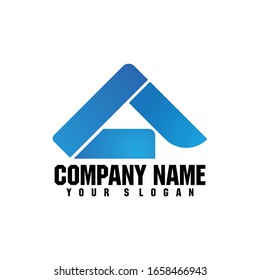 A Letter Alphabet font logo vector design