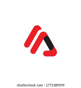 A Letter Alphabet font logo vector design