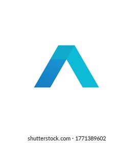 A Letter Alphabet font logo vector design