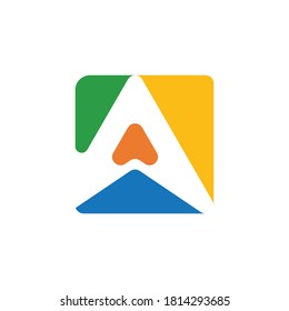 A Letter Alphabet font logo vector design