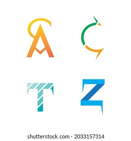 Diseño vectorial del logotipo del tipo de letra Alphabet