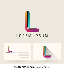 Letter Alphabet L Logo Icon Design Template Element. Vector Color Sign Easy Editable for Your Design.