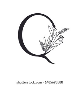 letter of the alphabet with leaves