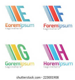 Letter alphabet  logo abstract concept,symbol icon.