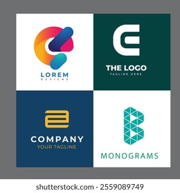 Letter alphabet logo G design Corporate business brand company abstract logo design collection