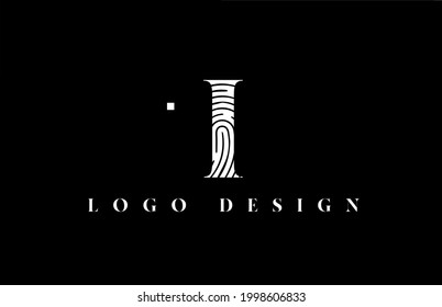 Letra el icono del logotipo del alfabeto. Diseño de patrones para identidad de empresa y negocio en blanco y negro