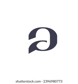 Letter a alphabet monogram logo simple vector. A monogram letter alphabet logo design
