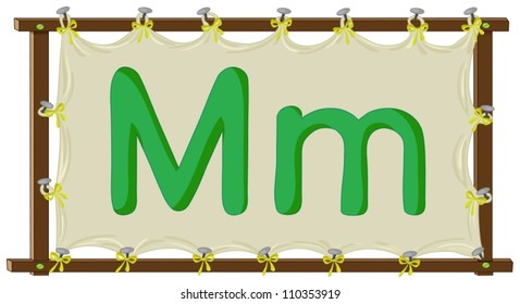 Letter of the alphabet on canvas