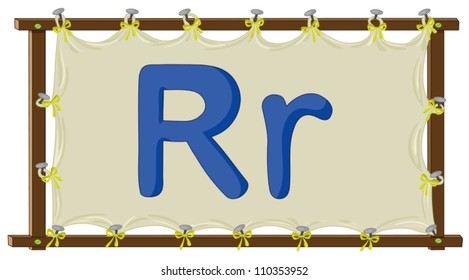 Letter of the alphabet on canvas