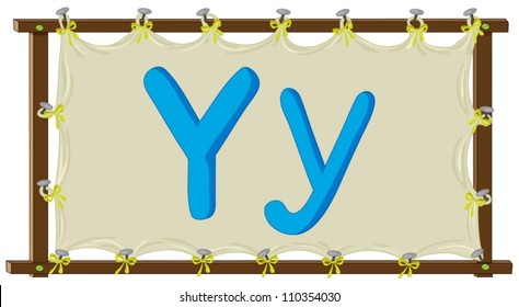Letter of the alphabet on canvas