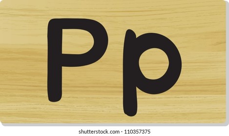 Letter of the alphabet on wood