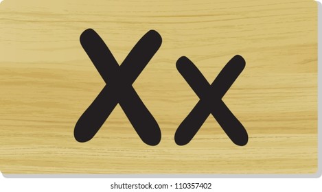 Letter of the alphabet on wood