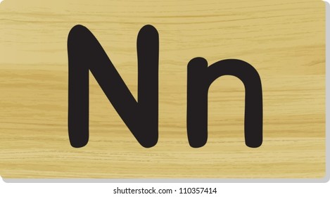 Letter of the alphabet on wood