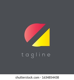 A letter alphabet single logo unique icon elegant vector design