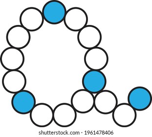 letter or Alphabet using a white and blue circle