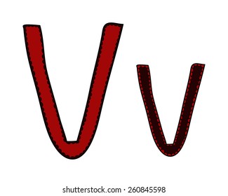 Letter of the alphabet "V"