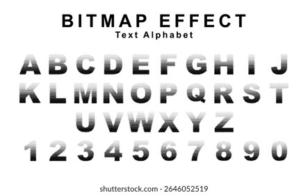 Letter Alphabet vector pack with gradation bitmap effect