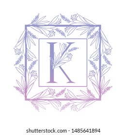 letter of the alphabet with vintage style frame